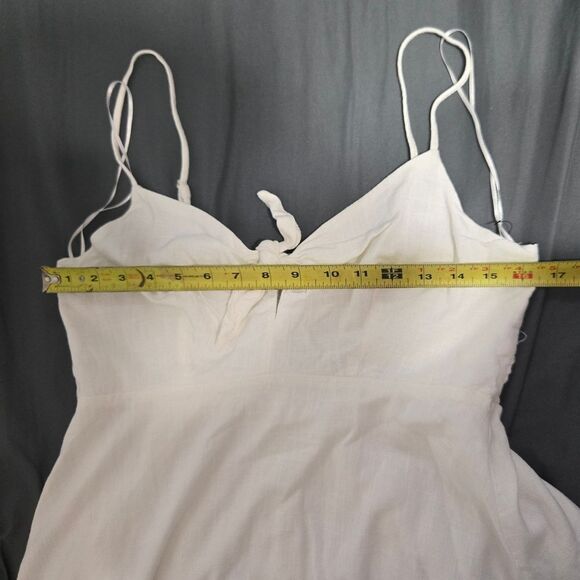 Aakaa Sleeveless Boho Style Midi Dress Eggshell White Sz L NWOT - Picture 4 of 7